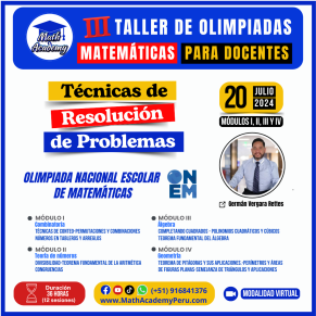 III TALLER DE OLIMPIADAS MATEMÁTICAS PARA DOCENTES