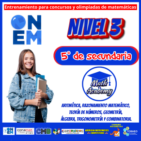 ONEM Nivel 3 (5° secundaria) Ciclo Verano